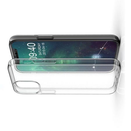 Тонкий TPU Бампер Силиконовый Чехол для iPhone 12 mini Прозрачный