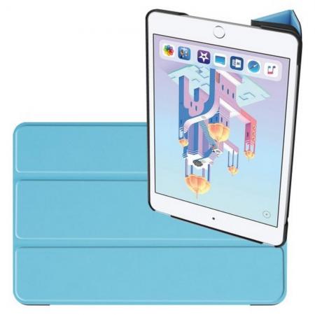 Двухсторонний Чехол Книжка для планшета Apple iPad mini 2019 Искусственно Кожаный с Подставкой Голубой