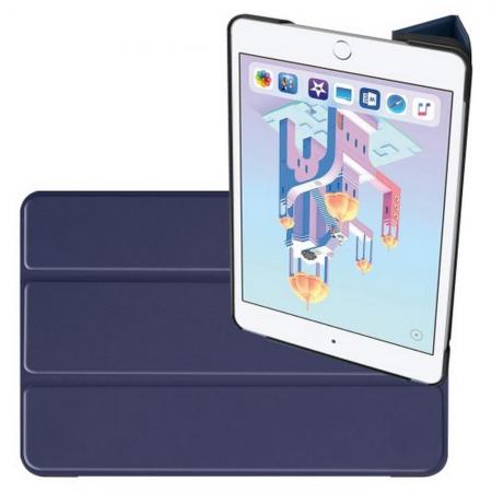 Двухсторонний Чехол Книжка для планшета Apple iPad mini 2019 Искусственно Кожаный с Подставкой Синий