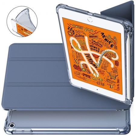 Двухсторонний Чехол Книжка для планшета Apple iPad mini 2019 Искусственно Кожаный с Подставкой Синий цвет