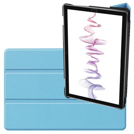 Двухсторонний Чехол Книжка для планшета Huawei MediaPad M6 10.8 Искусственно Кожаный с Подставкой Голубой