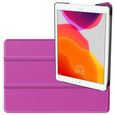 Двухсторонний Чехол Книжка для планшета iPad 10.2 2019 Искусственно Кожаный с Подставкой Фиолетовый