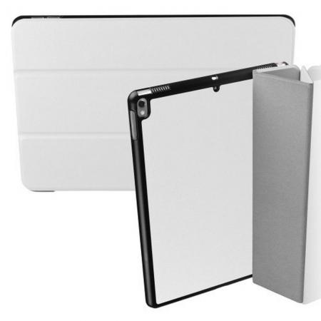 Двухсторонний Чехол Книжка для планшета iPad Air 10.5 2019 Искусственно Кожаный с Подставкой Белый