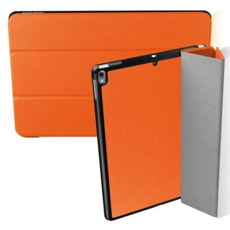 Двухсторонний Чехол Книжка для планшета iPad Air 10.5 2019 Искусственно Кожаный с Подставкой Оранжевый