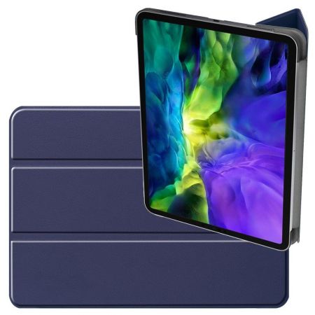 Двухсторонний Чехол Книжка для планшета iPad Pro 11 2020 Искусственно Кожаный с Подставкой Синий