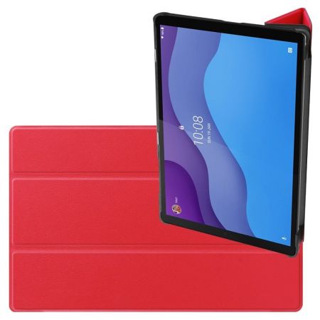 Двухсторонний Чехол Книжка для планшета Lenovo Tab M10 HD Gen 2 TB-X306F / TB-X306X Искусственно Кожаный с Подставкой Красный