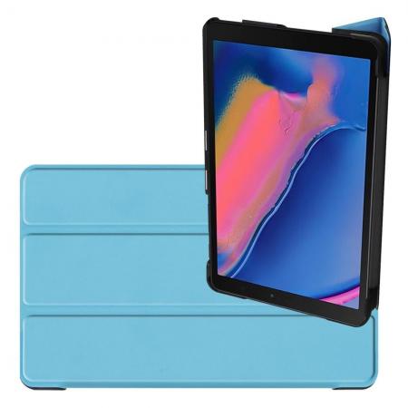 Двухсторонний Чехол Книжка для планшета Samsung Galaxy Tab A 8.0 2019 SM-P200 SM-P205 Искусственно Кожаный с Подставкой Голубой