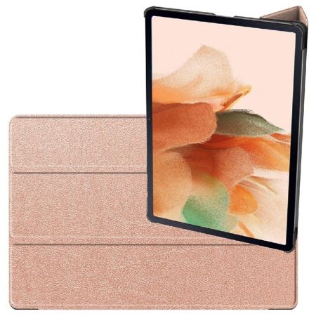 Двухсторонний Чехол Книжка для планшета Samsung Galaxy Tab S7 FE Искусственно Кожаный с Подставкой Розовый