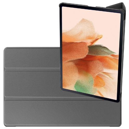 Двухсторонний Чехол Книжка для планшета Samsung Galaxy Tab S7 FE Искусственно Кожаный с Подставкой Серый