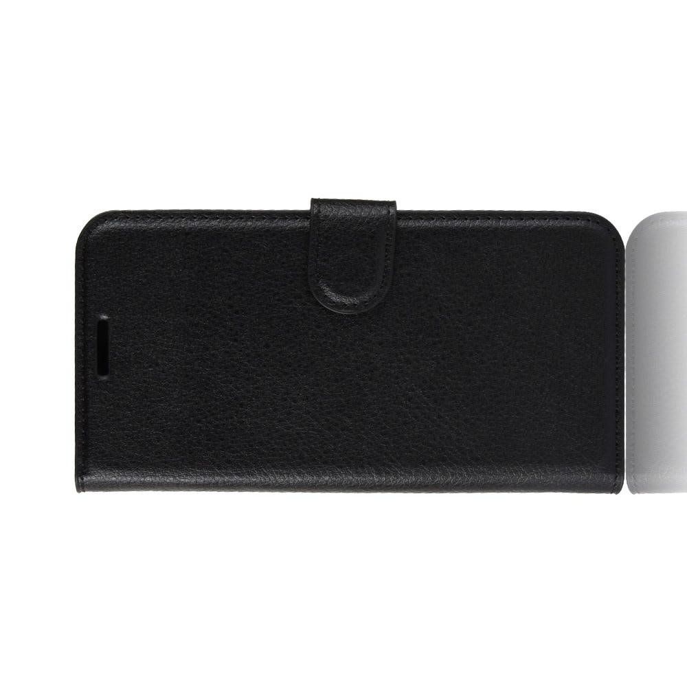Боковая Чехол Книжка Кошелек с Футляром для Карт и Застежкой Магнитом для Xiaomi Redmi Note 8T Черный