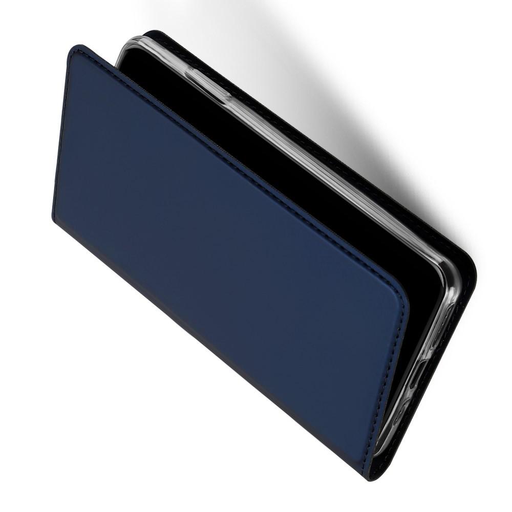 Тонкий Флип Чехол Книжка с Скрытым Магнитом и Отделением для Карты для iPhone 11 Pro Синий цвет