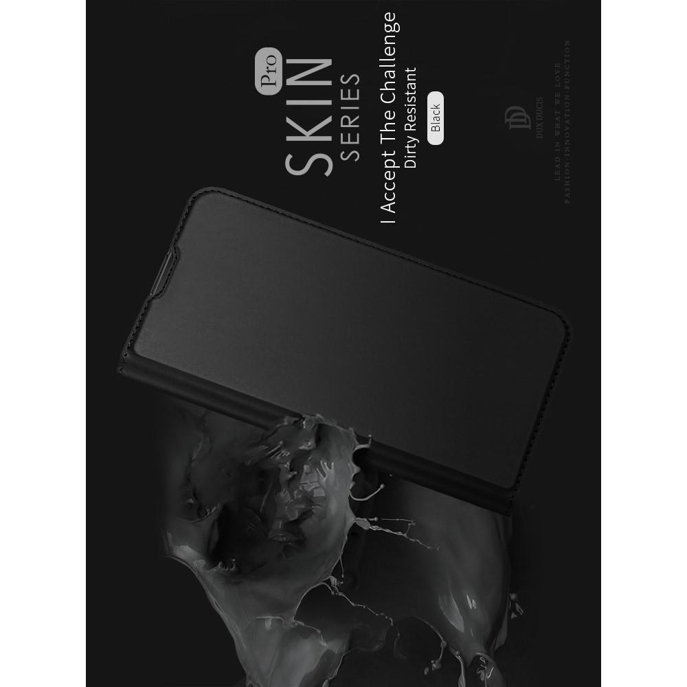 Тонкий Флип Чехол Книжка с Магнитом и Отделением для Карты для OnePlus 7 Черный