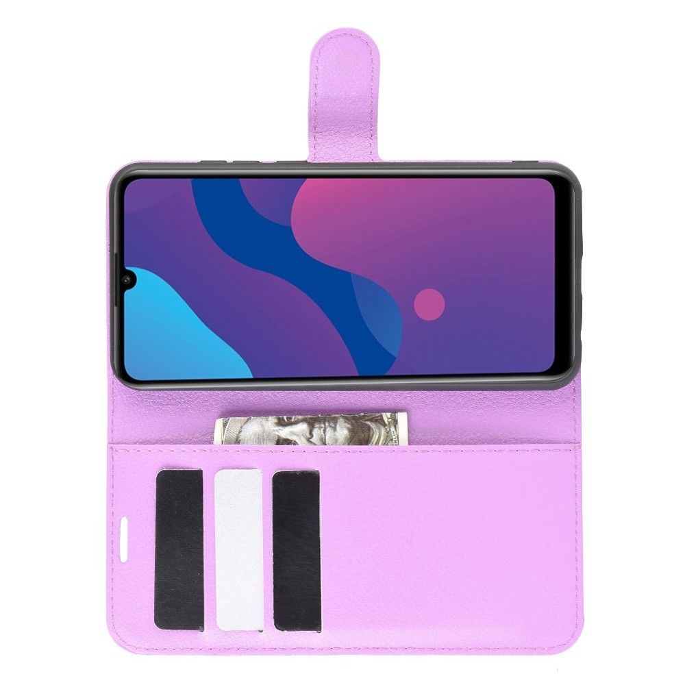 Боковая Чехол Книжка Кошелек с Футляром для Карт и Застежкой Магнитом для Huawei Honor 9A Фиолетовый