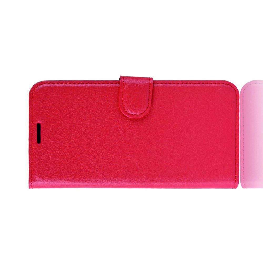 Боковая Чехол Книжка Кошелек с Футляром для Карт и Застежкой Магнитом для Huawei Mate 30 Pro Красный