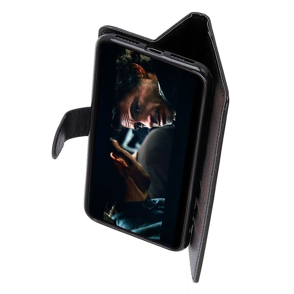 Боковая Чехол Книжка Кошелек с Футляром для Карт и Застежкой Магнитом для Huawei P40 Pro+ / Pro Plus Черный
