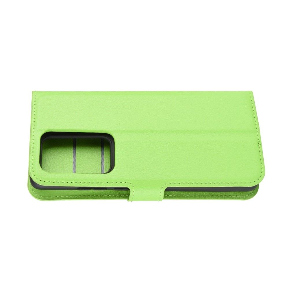 Боковая Чехол Книжка Кошелек с Футляром для Карт и Застежкой Магнитом для Huawei P40 Pro Зеленый