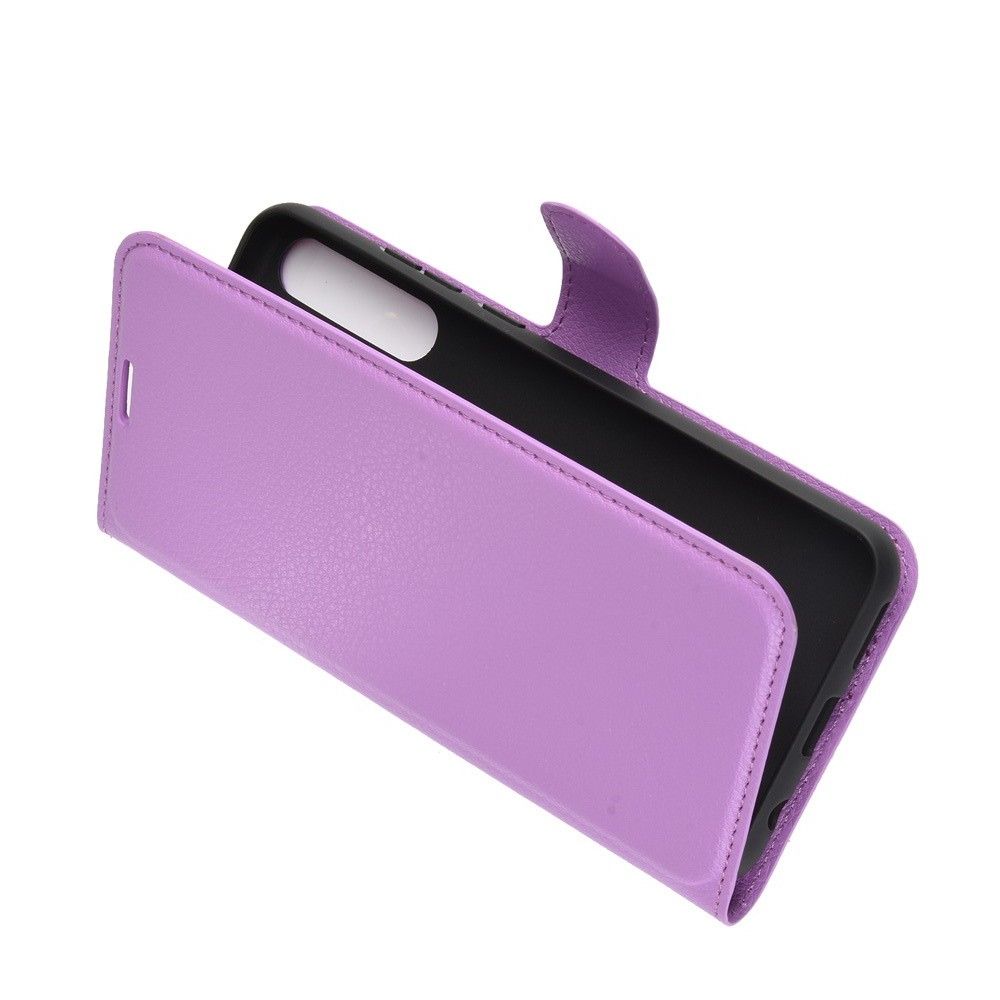 Боковая Чехол Книжка Кошелек с Футляром для Карт и Застежкой Магнитом для Huawei Y6p Фиолетовый
