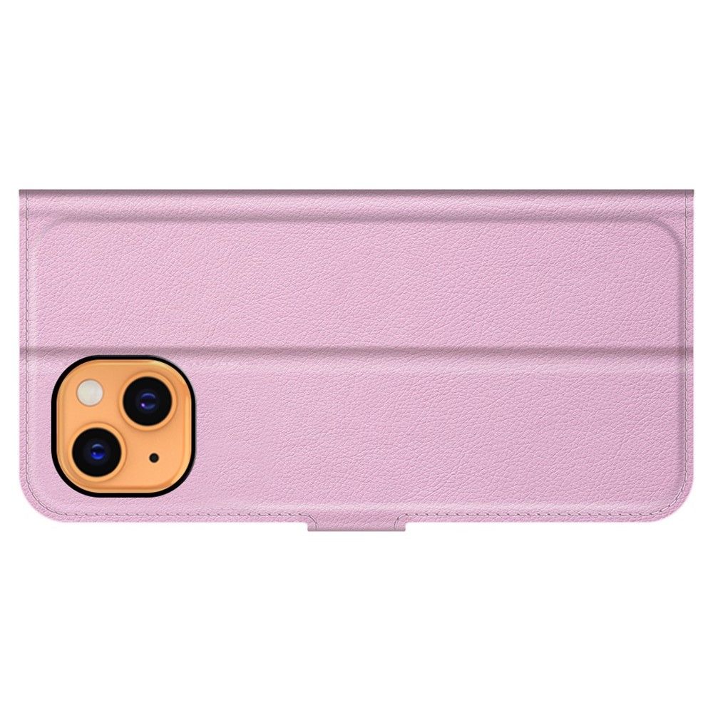 Боковая Чехол Книжка Кошелек с Футляром для Карт и Застежкой Магнитом для iPhone 13 mini Светло Розовый