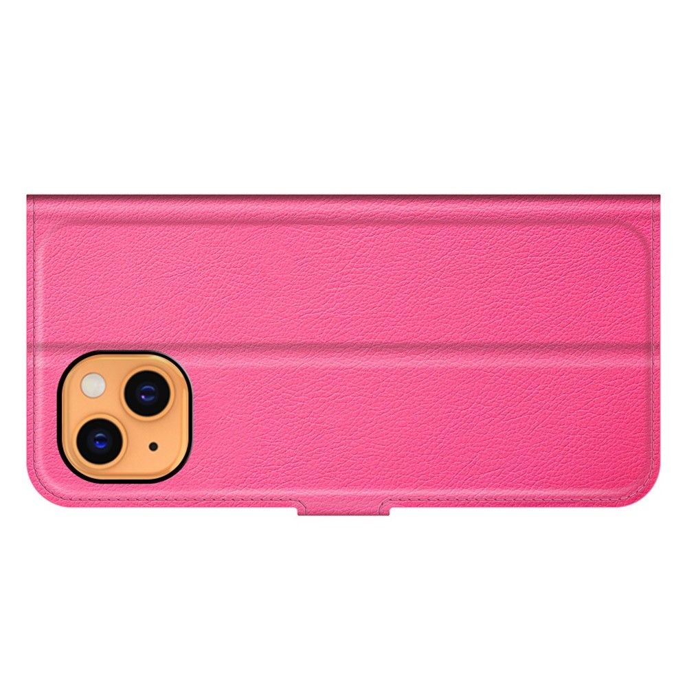 Боковая Чехол Книжка Кошелек с Футляром для Карт и Застежкой Магнитом для iPhone 13 Розовый