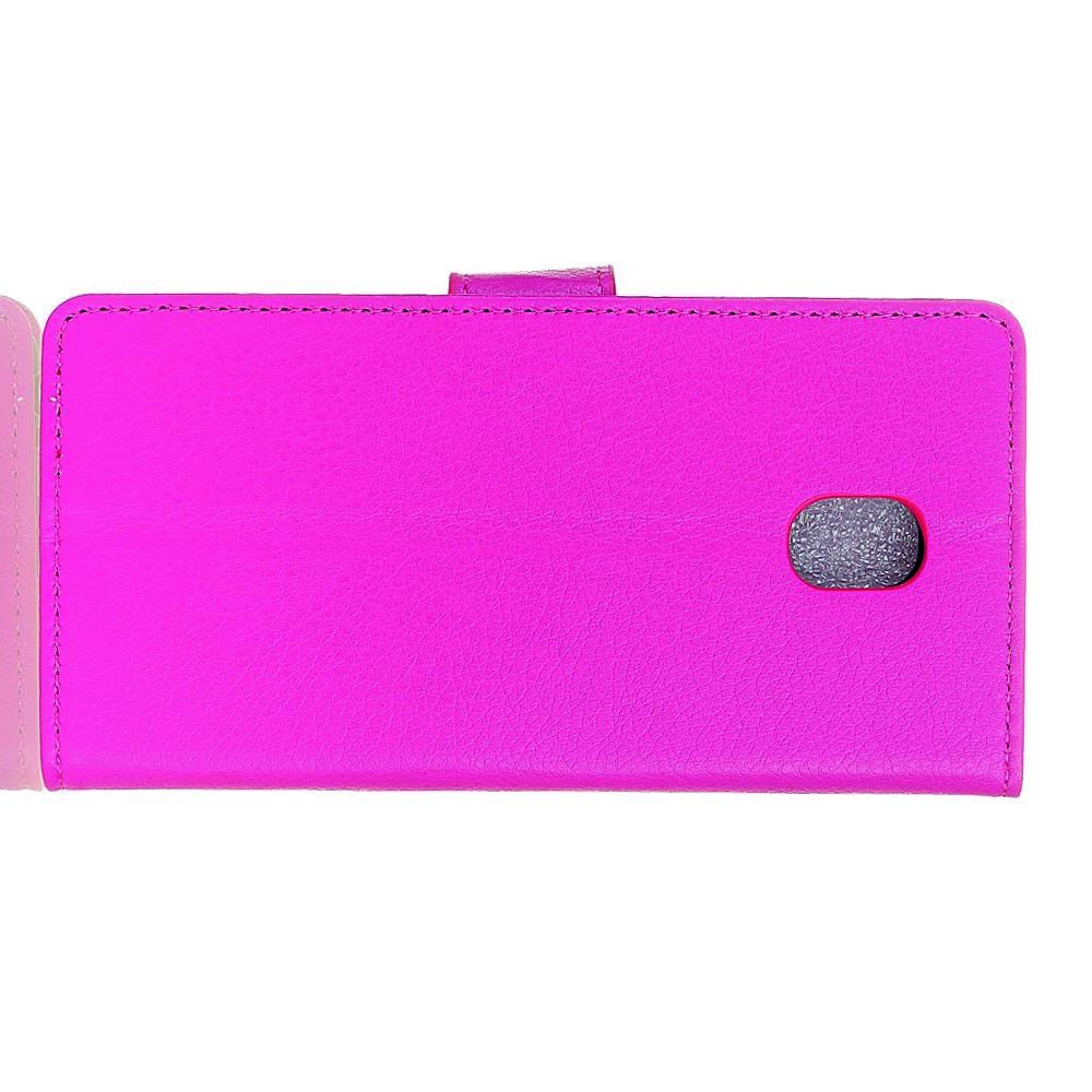 Боковая Чехол Книжка Кошелек с Футляром для Карт и Застежкой Магнитом для LG K30 2019 Розовый