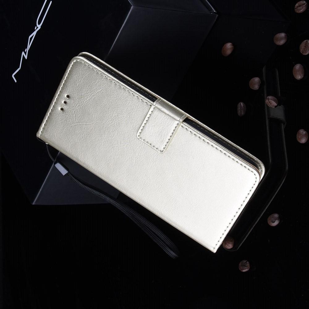Боковая Чехол Книжка Кошелек с Футляром для Карт и Застежкой Магнитом для Meizu Note 9 Золотой