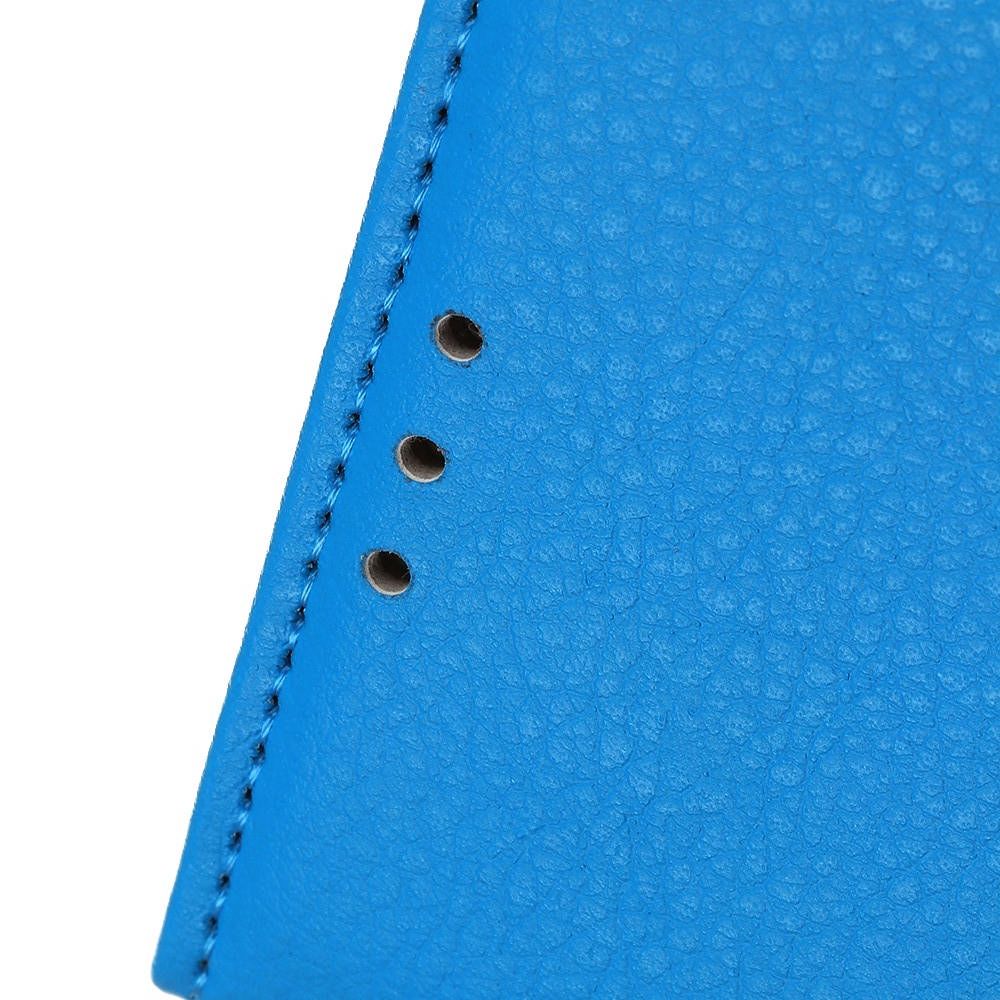 Боковая Чехол Книжка Кошелек с Футляром для Карт и Застежкой Магнитом для Motorola Moto G8 Plus Синий
