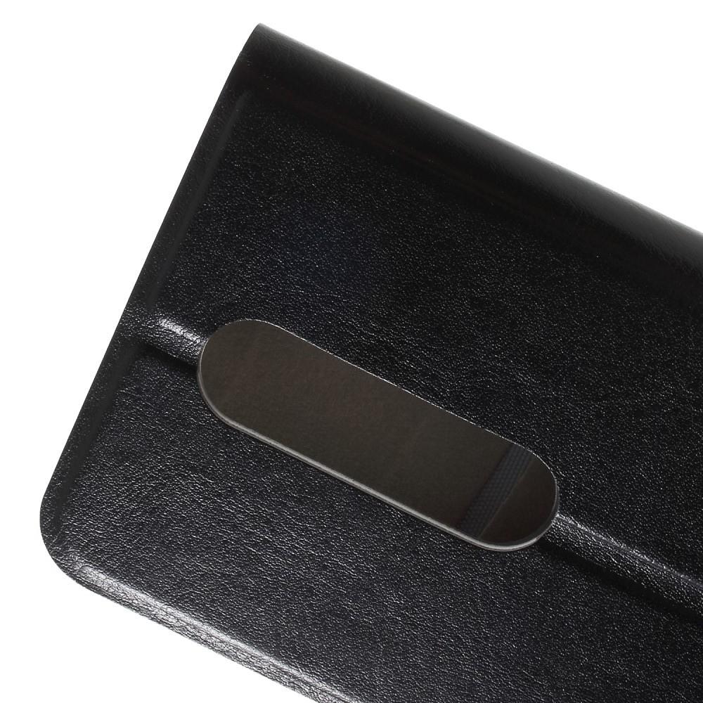 Боковая Чехол Книжка Кошелек с Футляром для Карт и Застежкой Магнитом для Nokia 6.1 Plus Черный