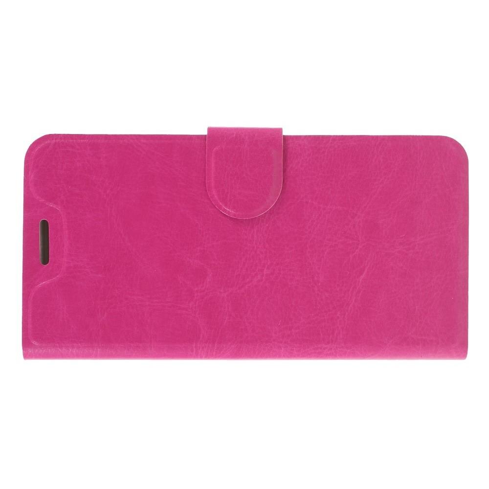 Боковая Чехол Книжка Кошелек с Футляром для Карт и Застежкой Магнитом для Nokia 6.1 Plus Розовый
