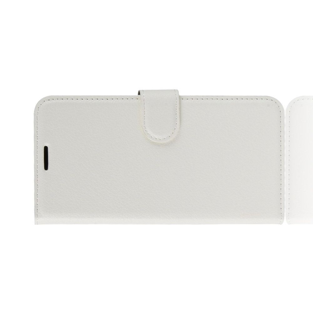 Боковая Чехол Книжка Кошелек с Футляром для Карт и Застежкой Магнитом для OnePlus 7T Белый