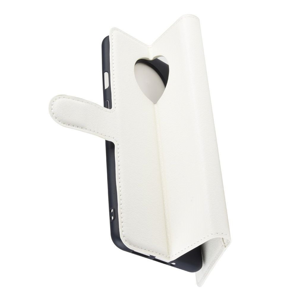 Боковая Чехол Книжка Кошелек с Футляром для Карт и Застежкой Магнитом для OnePlus 7T Белый