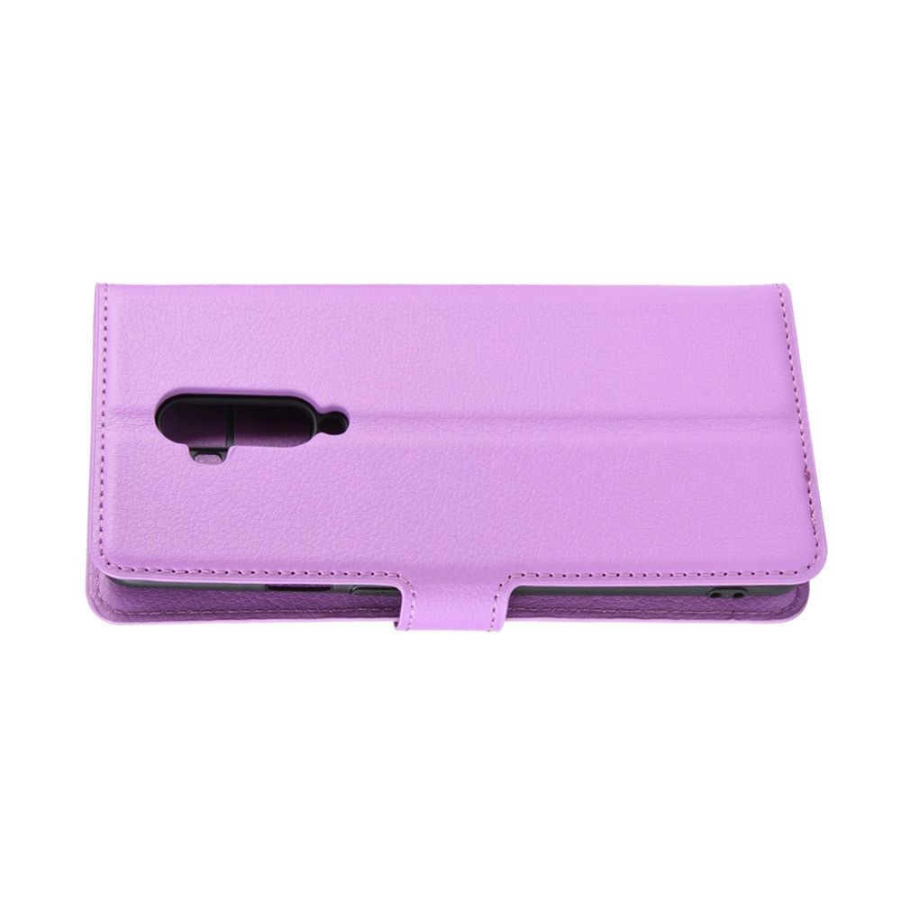 Боковая Чехол Книжка Кошелек с Футляром для Карт и Застежкой Магнитом для OnePlus 7T Pro Фиолетовый