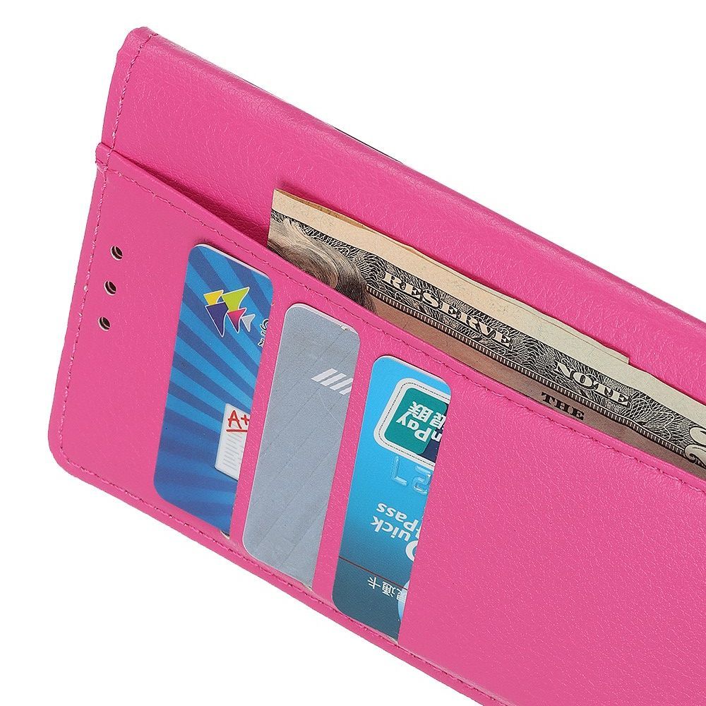 Боковая Чехол Книжка Кошелек с Футляром для Карт и Застежкой Магнитом для Samsung Galaxy A01 Розовый
