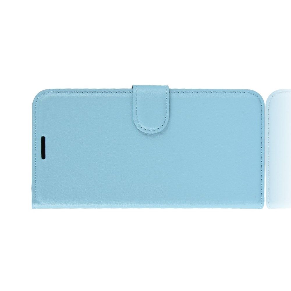 Боковая Чехол Книжка Кошелек с Футляром для Карт и Застежкой Магнитом для Samsung Galaxy A21 Синий