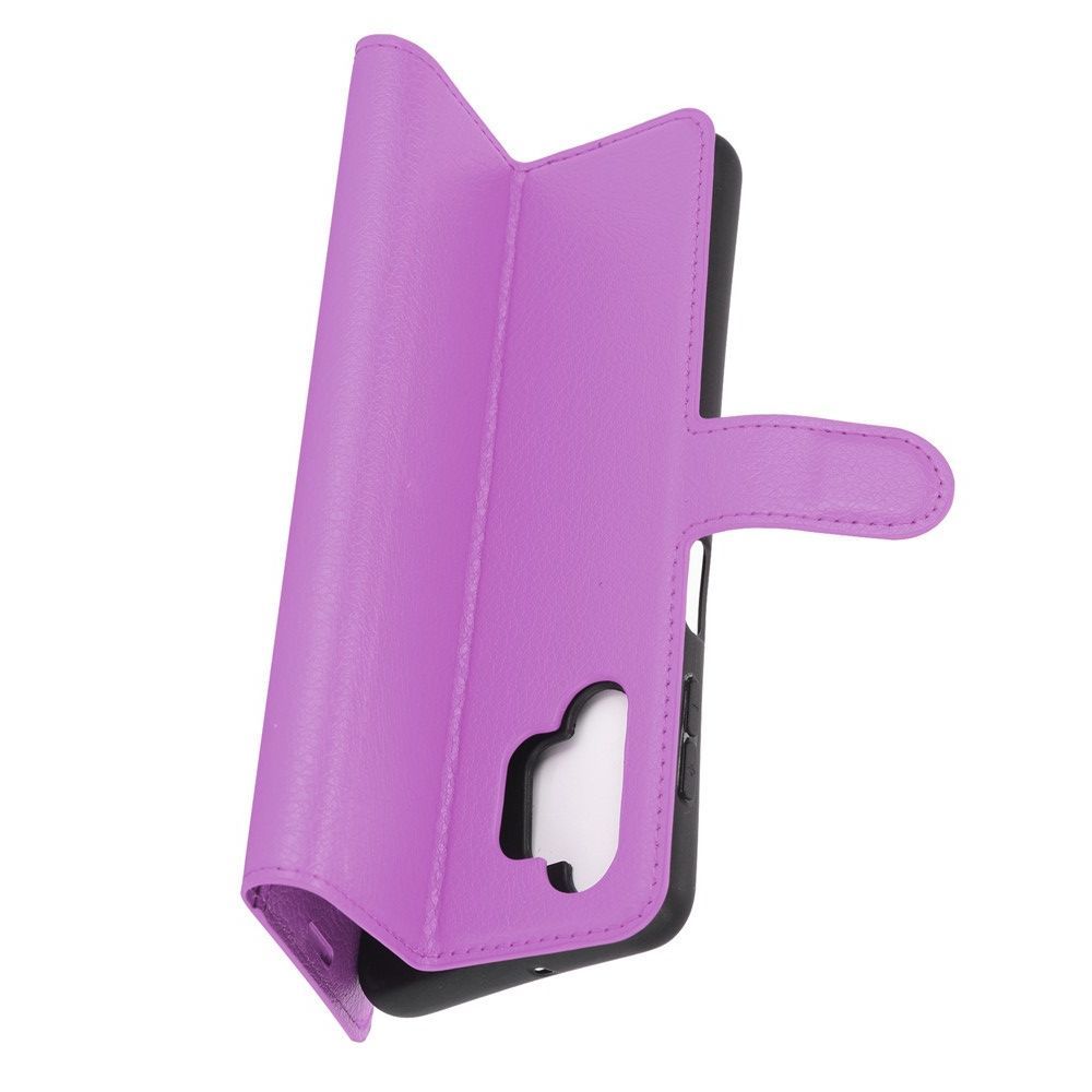 Боковая Чехол Книжка Кошелек с Футляром для Карт и Застежкой Магнитом для Samsung Galaxy A32 Фиолетовый
