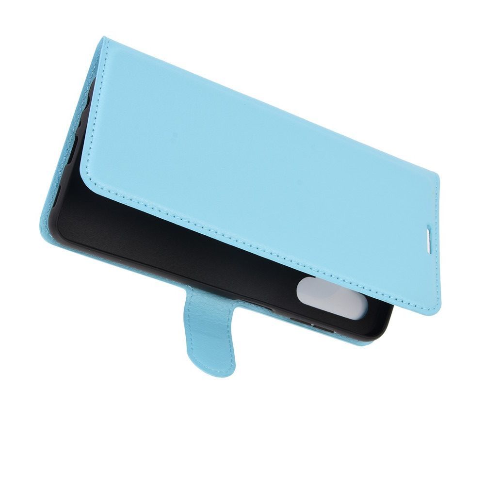 Боковая Чехол Книжка Кошелек с Футляром для Карт и Застежкой Магнитом для Samsung Galaxy A32 Синий