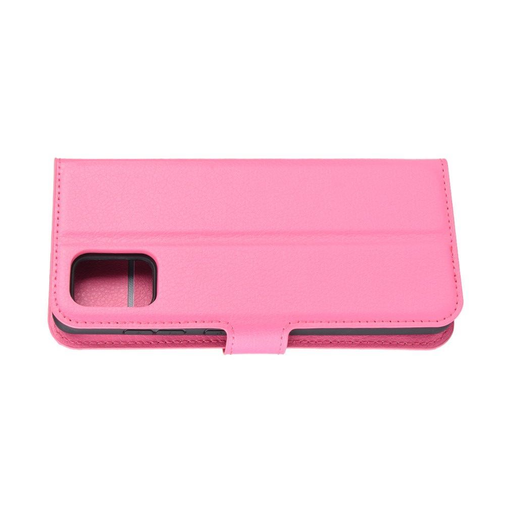 Боковая Чехол Книжка Кошелек с Футляром для Карт и Застежкой Магнитом для Samsung Galaxy A51 Розовый