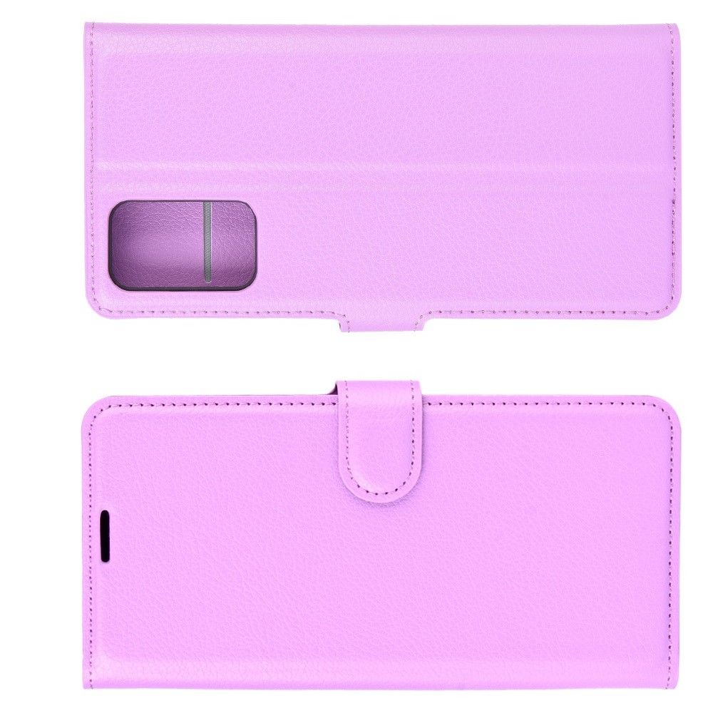 Боковая Чехол Книжка Кошелек с Футляром для Карт и Застежкой Магнитом для Samsung Galaxy Note 20 Фиолетовый