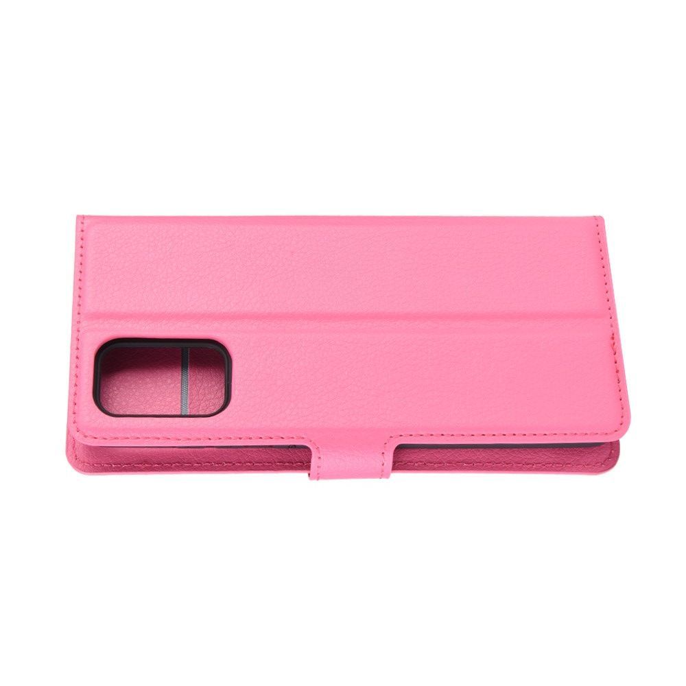 Боковая Чехол Книжка Кошелек с Футляром для Карт и Застежкой Магнитом для Samsung Galaxy S20 Розовый