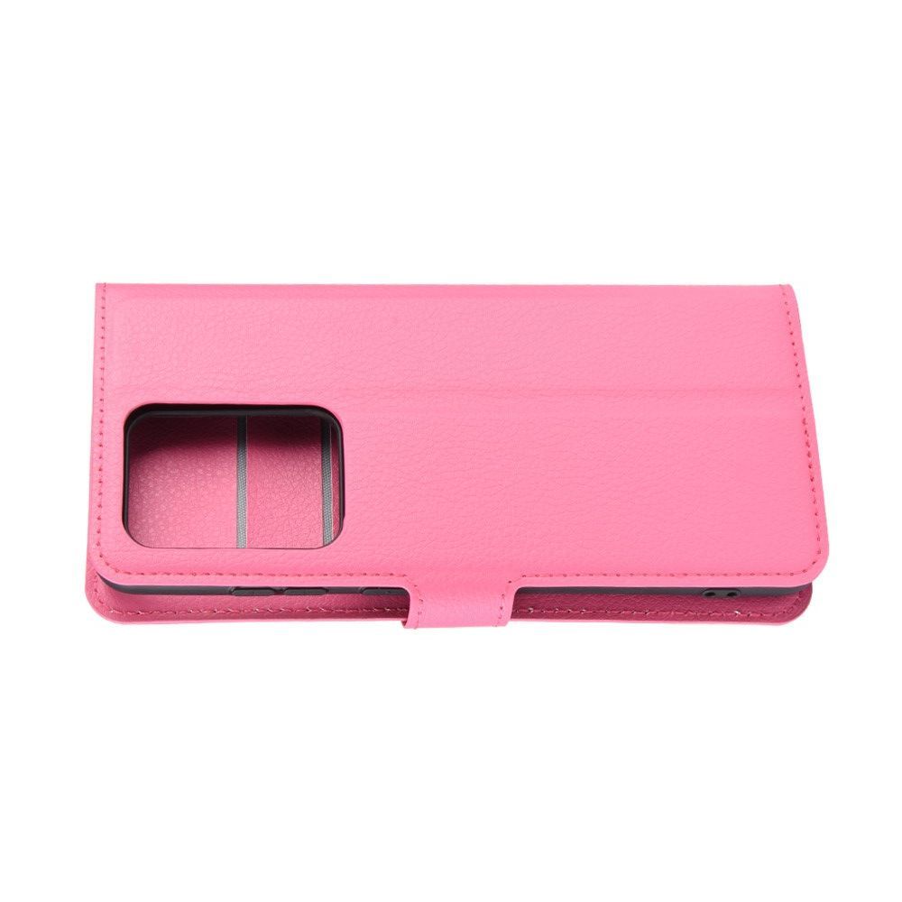 Боковая Чехол Книжка Кошелек с Футляром для Карт и Застежкой Магнитом для Samsung Galaxy S20 Ultra Розовый