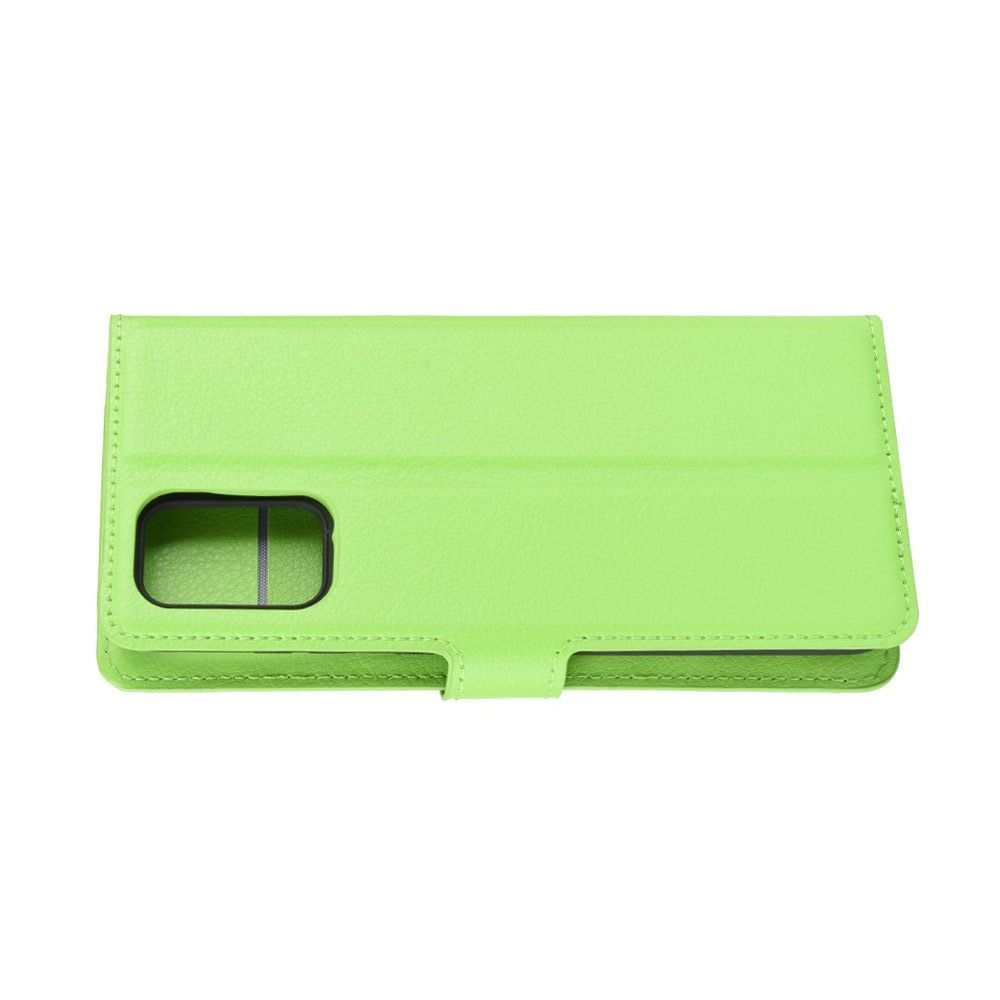 Боковая Чехол Книжка Кошелек с Футляром для Карт и Застежкой Магнитом для Samsung Galaxy S20 Зеленый
