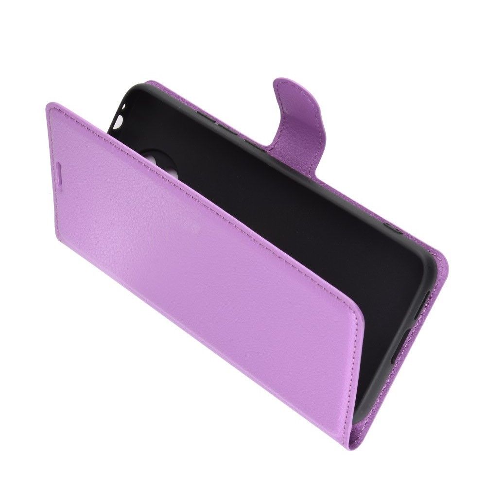 Боковая Чехол Книжка Кошелек с Футляром для Карт и Застежкой Магнитом для Xiaomi Poco F2 Pro Фиолетовый