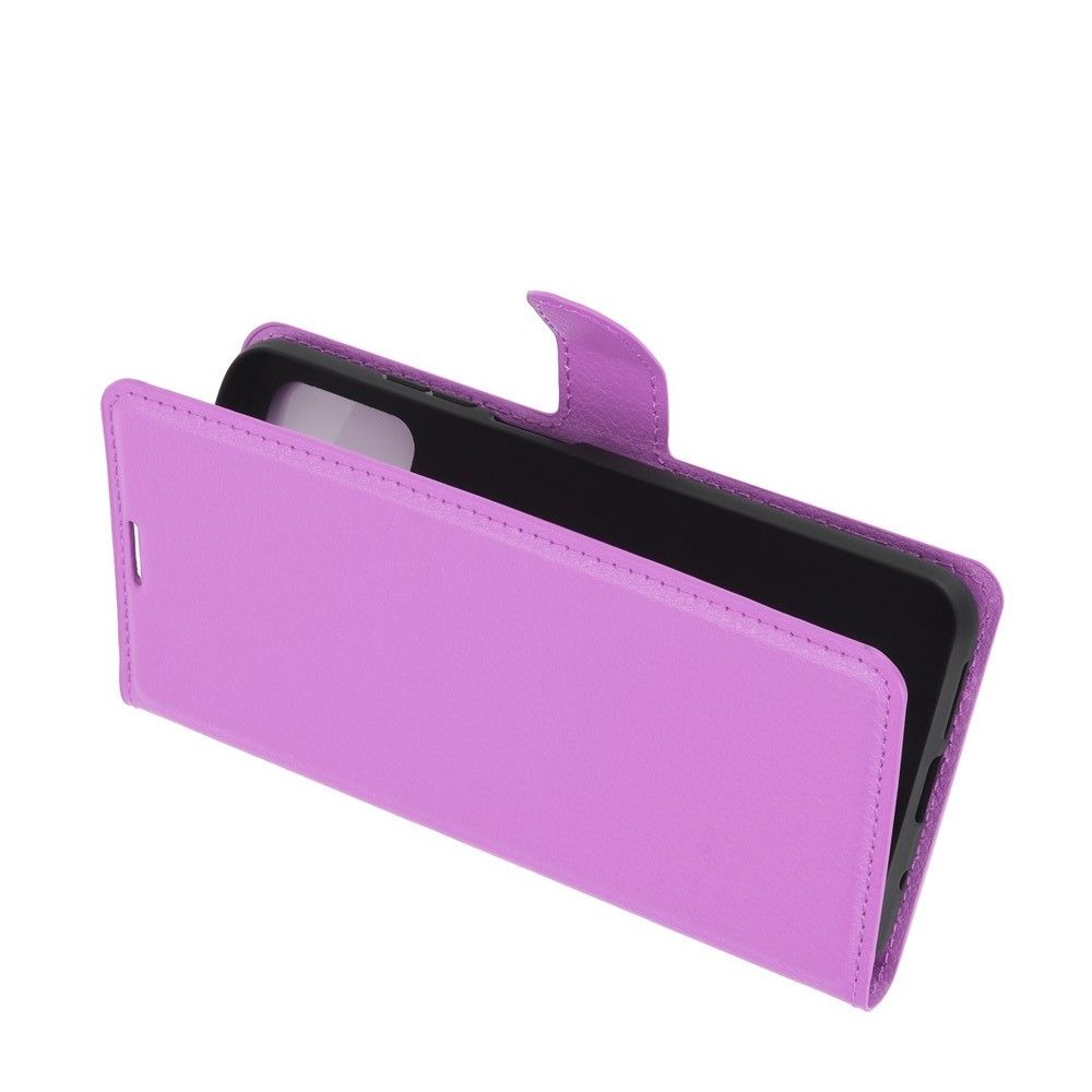Боковая Чехол Книжка Кошелек с Футляром для Карт и Застежкой Магнитом для Xiaomi Poco M3 Фиолетовый