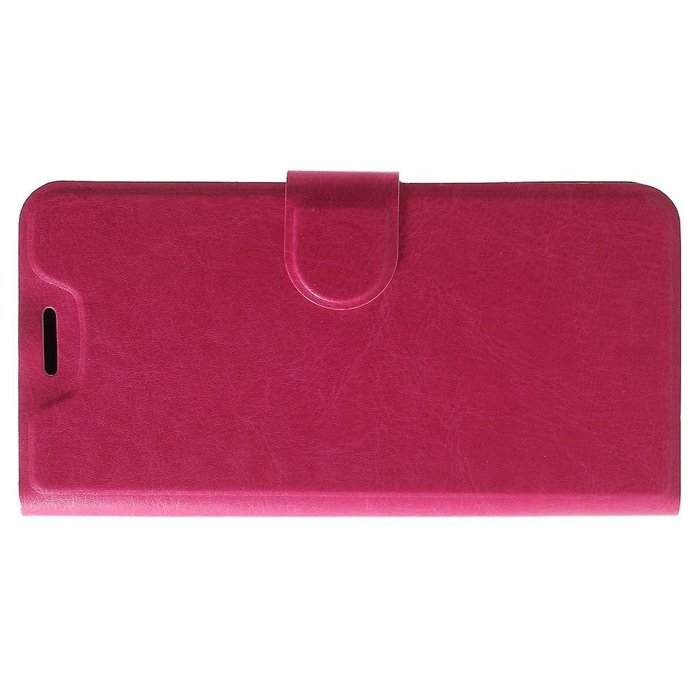 Боковая Чехол Книжка Кошелек с Футляром для Карт и Застежкой Магнитом для Xiaomi Redmi 6 Розовый