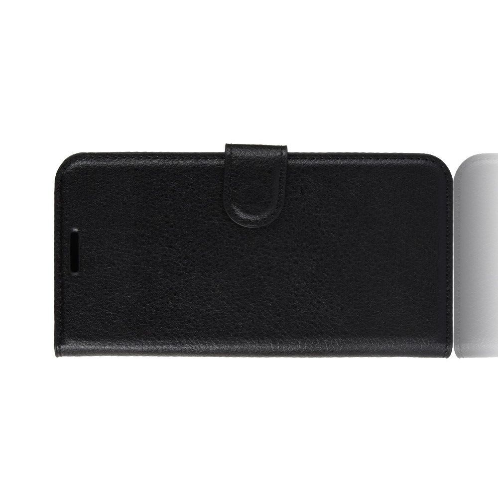 Боковая Чехол Книжка Кошелек с Футляром для Карт и Застежкой Магнитом для Xiaomi Redmi 8 Черный