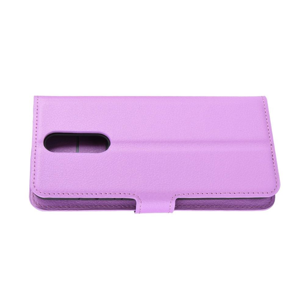 Боковая Чехол Книжка Кошелек с Футляром для Карт и Застежкой Магнитом для Xiaomi Redmi 8 Фиолетовый