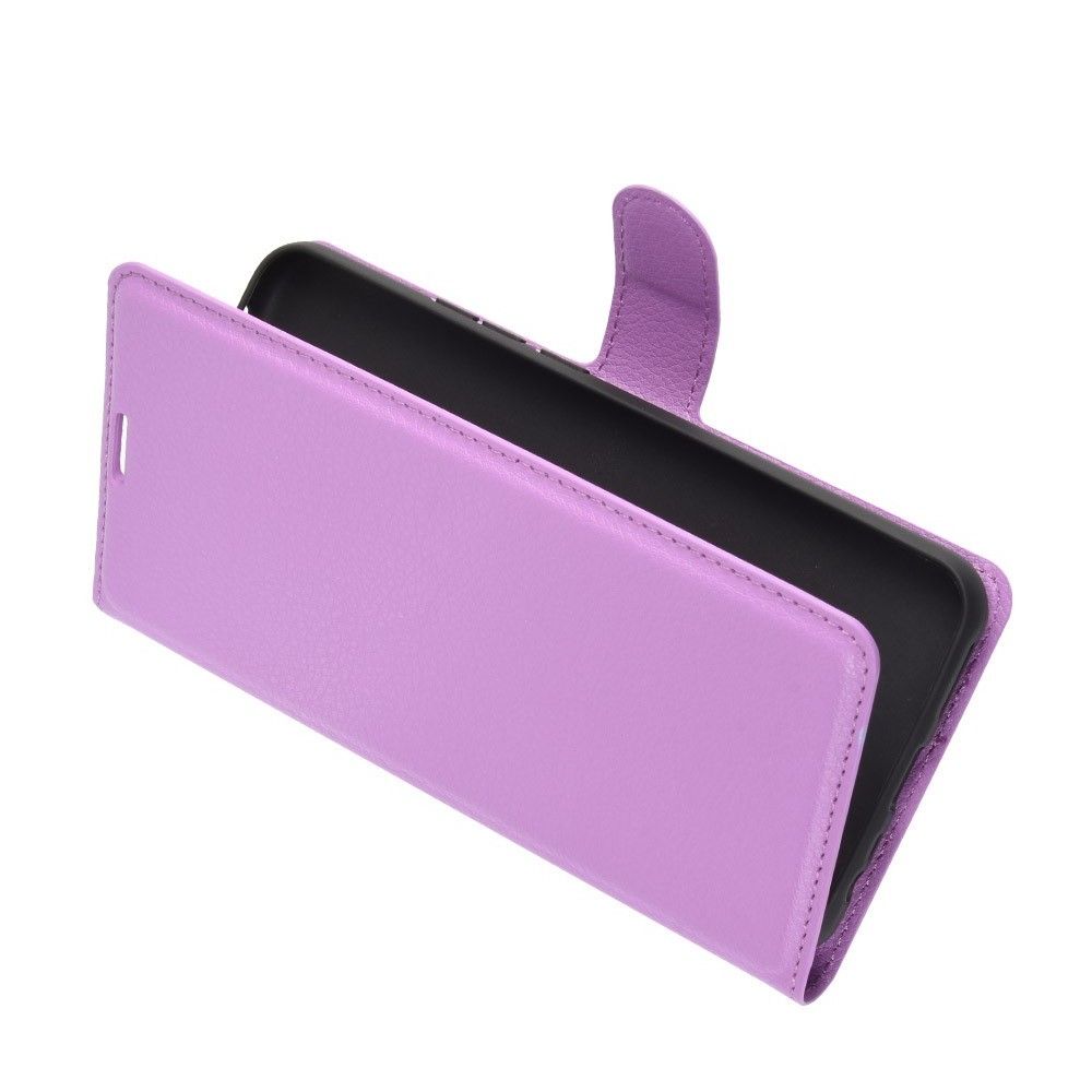 Боковая Чехол Книжка Кошелек с Футляром для Карт и Застежкой Магнитом для Xiaomi Redmi 9 Фиолетовый