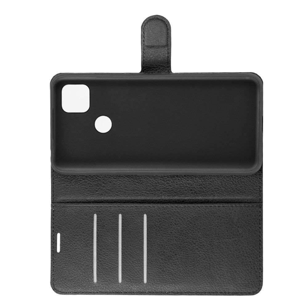 Боковая Чехол Книжка Кошелек с Футляром для Карт и Застежкой Магнитом для Xiaomi Redmi 9C Черный