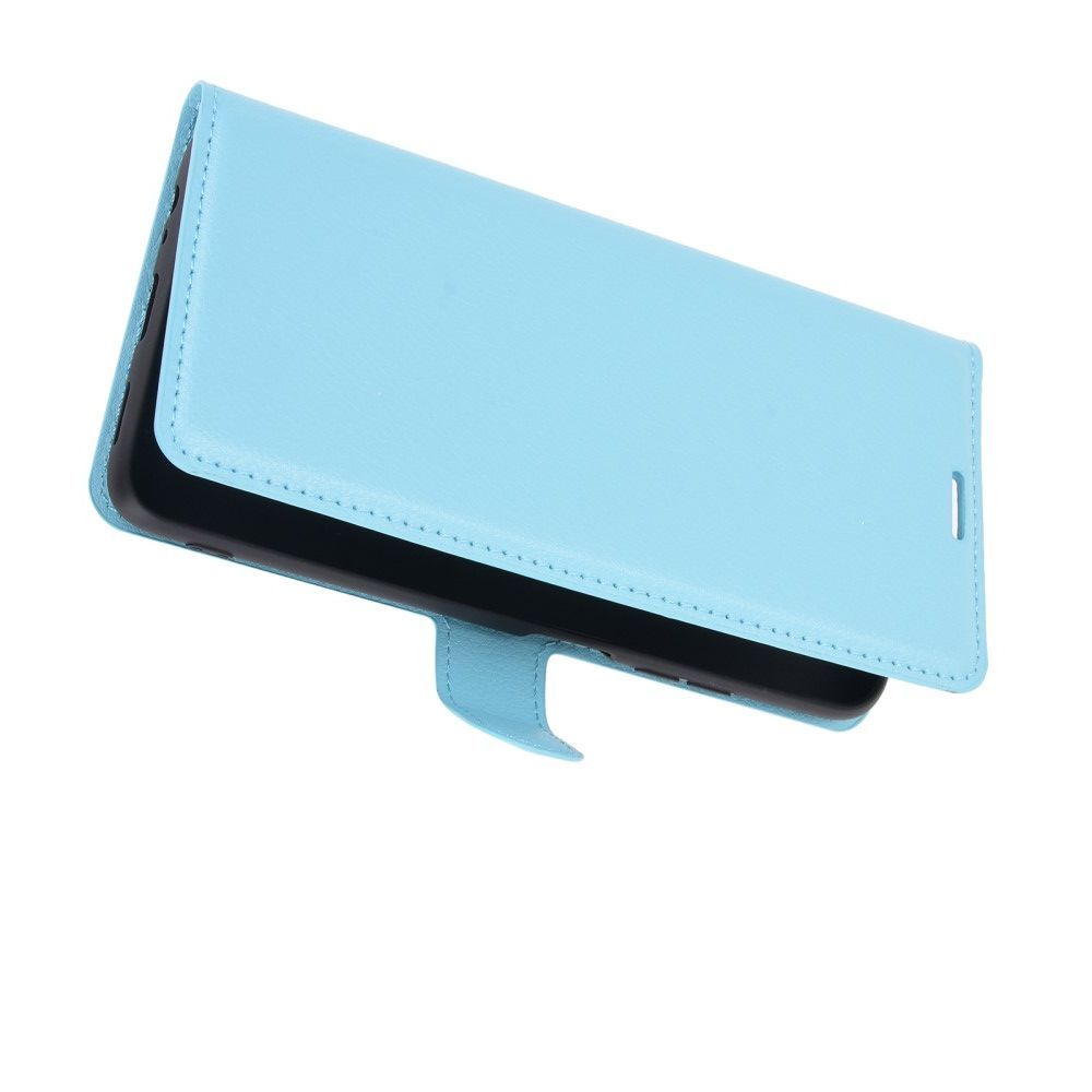 Боковая Чехол Книжка Кошелек с Футляром для Карт и Застежкой Магнитом для Xiaomi Redmi Note 9T Синий