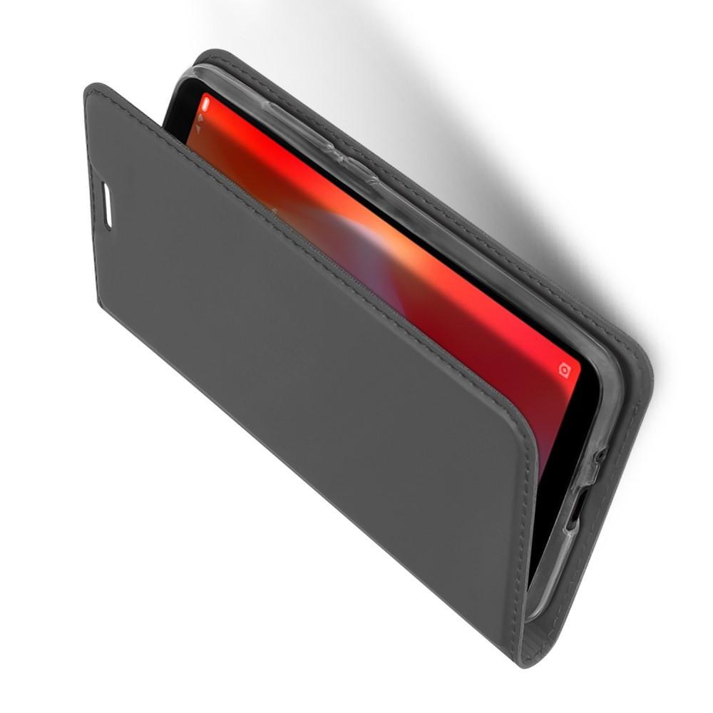 Тонкий Флип Чехол Книжка с Скрытым Магнитом и Отделением для Карты для Xiaomi Redmi 6 Черный
