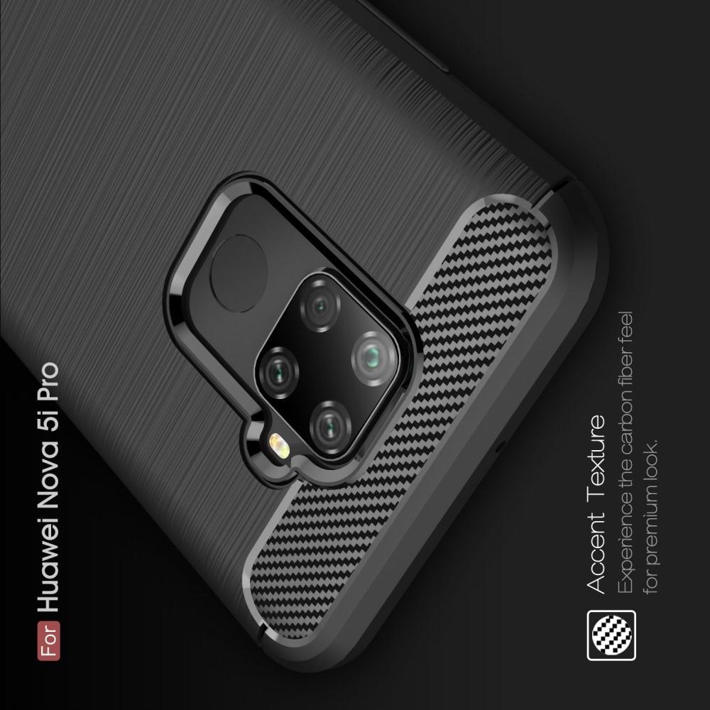 Carbon Fibre Силиконовый матовый бампер чехол для Huawei Mate 30 Lite Черный